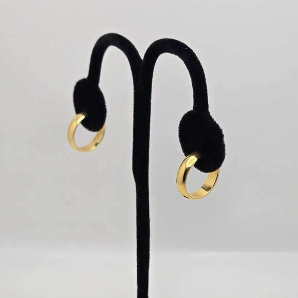 Hoop Earrings Goldtone Classic Minimalist Capsule Dainty Pierced Lot of 3 Pairs - Picture 6 of 11